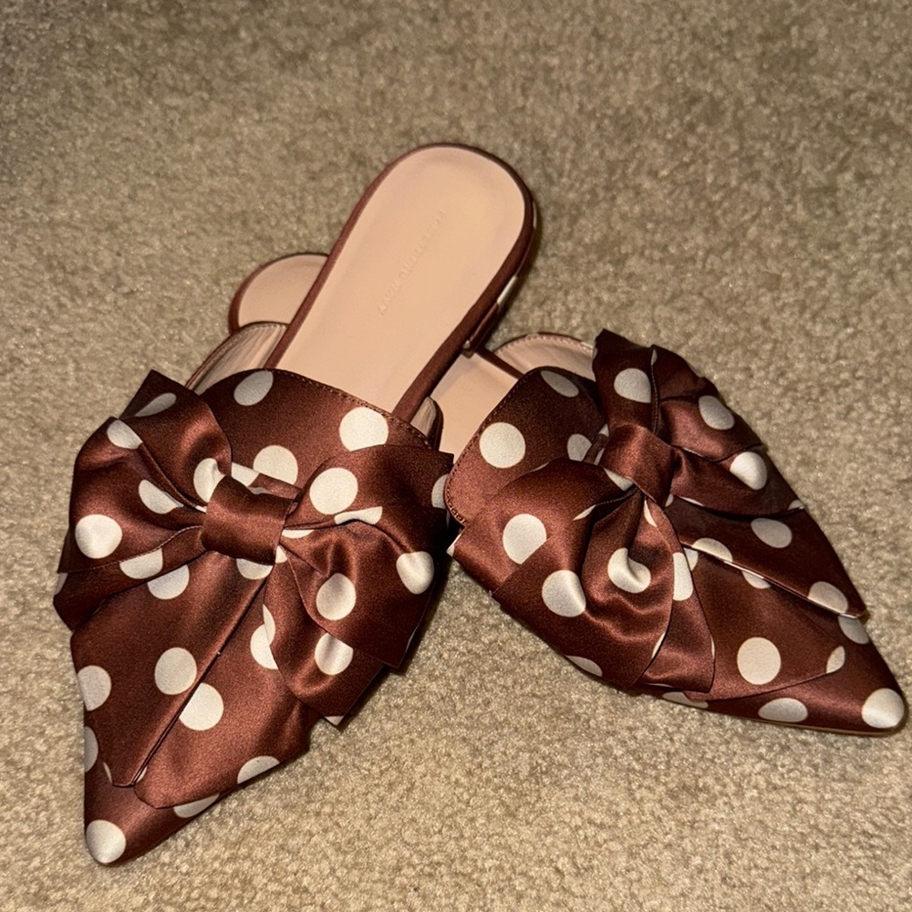 Something Navy Polka Dot Mules